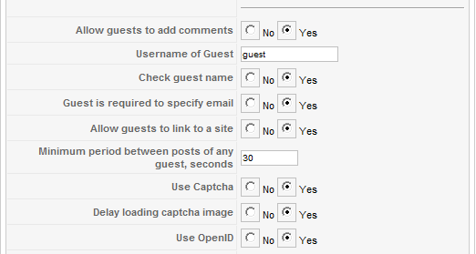 Sample values of yvComment Plugin Parameters. Part 4 of 5.