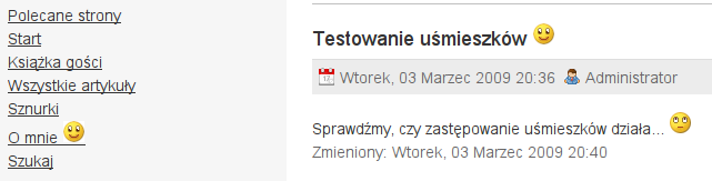 yvSmiley umożliwia zastępowanie uśmieszków w dowolnej części witryny